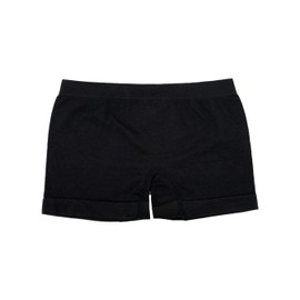 LisaModa Girls' Panty Pack of 4 Seamless Colourful, Plain black