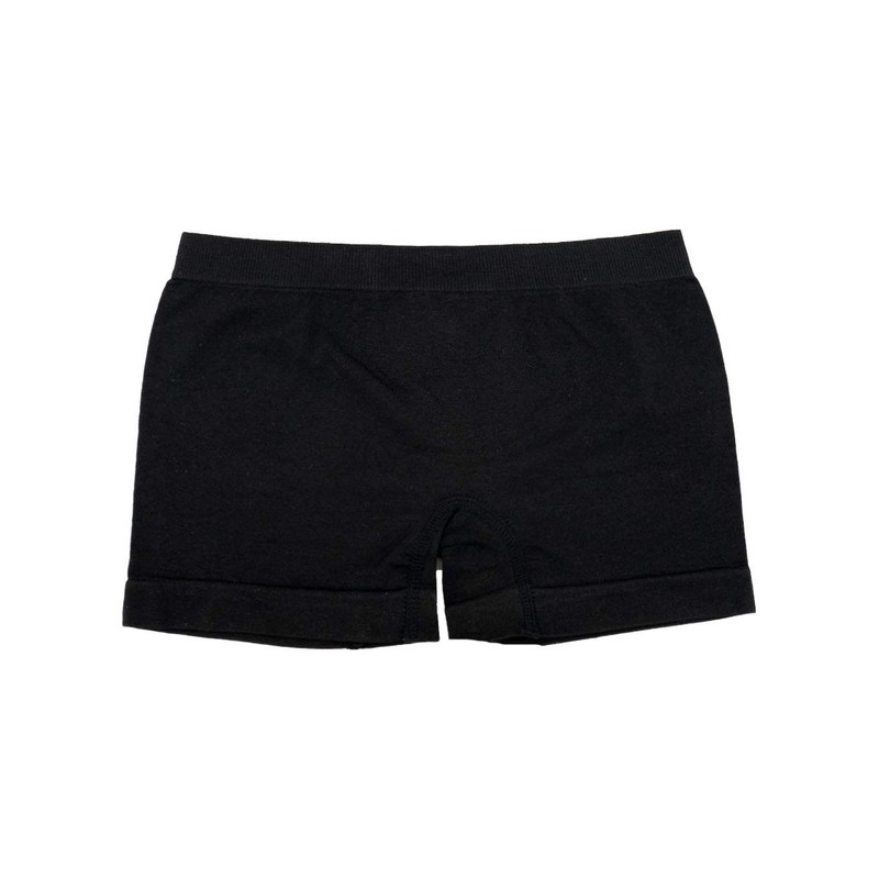 LisaModa Girls' Panty Pack of 4 Seamless Colourful, Plain black