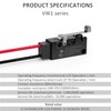 DIYhz Hinge Roller Lever Waterproof Momentary Push Button Micro Limit