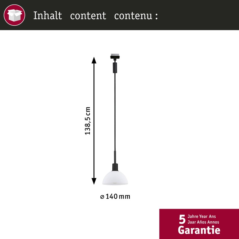 Paulmann 96974 Sarrasani URail Pendant E14 max. 20W dimmable 230V