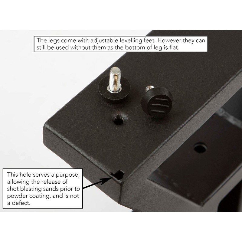 RUSTY DESIGN Console Table Legs, Trapezoid Shape, 1 Pair