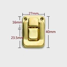 6PCS Toggle Catch Latch Clasp, Jewelry Box Lock Buckle for Packaging, Gift Box Toggle Catch Lock Gold 27x40mm