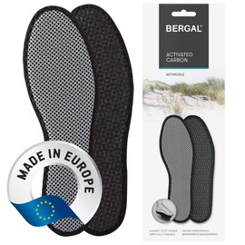 Bergal Insoles With Activated Carbon Insoles against Sweaty Feet - UK 9, black