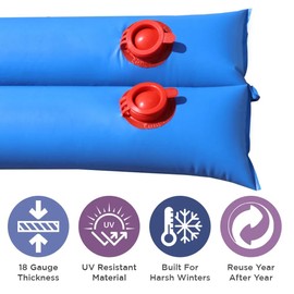 Buffalo Blizzard 8 and 10-Foot Long Double Chamber Water Bag | 18-Gauge Vinyl Material (20 x 50 Ft. Rect.)