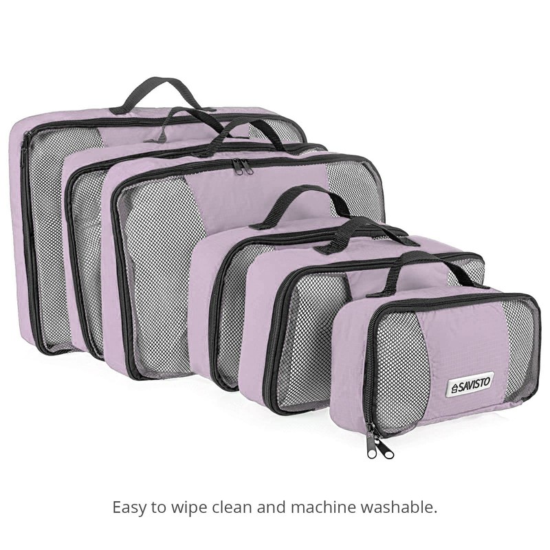 Savisto Packing Cubes - Small, Medium, Large, XL (6-Piece Set)