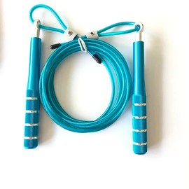 Jump Rope, HEALTH & FIT: Adjustable Skipping Ropes for Fitness Exercises of All Ages and Fitness Levels. Ideal for Cardio Training, Improving Endurance and Coordination. Blue