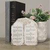 ShineOnAngel Ten Commandments Tabletop Decor - 6.8-Inch Stone Effect Religious