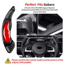 T-carbon Paddle Shifter Extensions Fits Subaru Impreza Legacy Ascent WRX Forester Outback XV Crosstrek Accessories ;Real Carbon Fiber Steering Wheel Shifter Paddle Cover Trims Fits BRZ Scion FRS GT86
