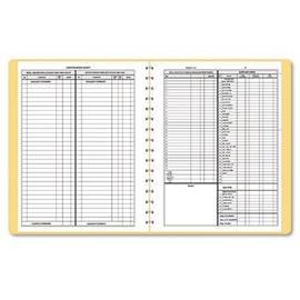 Simplified Monthly Bookkeeping Record, Tan Vinyl Cover, 128 Pages, 8 1/2 x 11 (2 Pack)