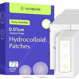 Voibon Pimple Patches for Face Invisible Hydrocolloid Acne 72 Count