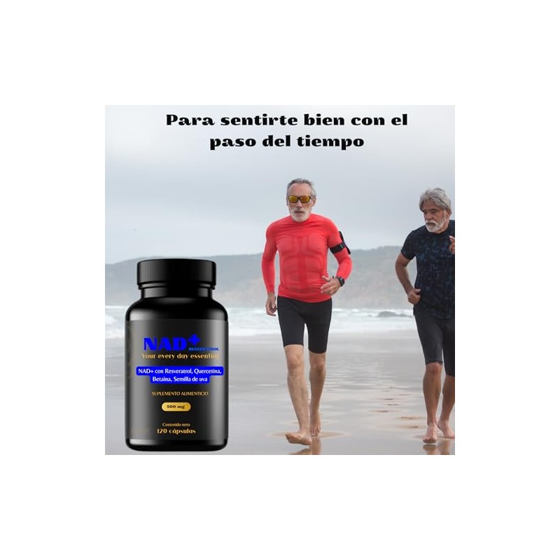AKAM NAD+ 120 Caps 500mg con Resveratrol y Quercetina |