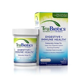 TruBiotics Probiotics for Digestive & Immune Health, Supports Regularity & Helps Relieve Abdominal Discomfort, Gas & Bloating, 2 Clinically Studied Pr