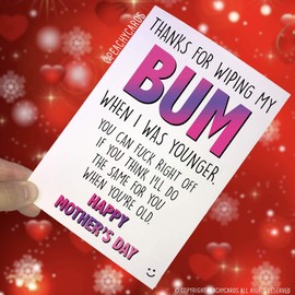 Funny Mother's Day Card Funny Card for Mum Card for Mom Mothers Day Card Funny Card, Card for Her Joke Banter Novelty Laughs Mum Cards PC236