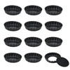 KEILEOHO 12 PCS 4 Inch Small Flan Tins, 10cm Mini