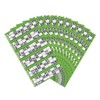 Jumbo Bingo Ticket Singles, 6 to View Pad, Green