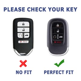 LIANGYM for Honda Key Fob Cover Soft TPU with Bling Metal Ring Full Protection Car Keys Case Compatible with 2023 2024 Civic Accord Pilot HRV CRV