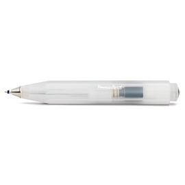 Kaweco Frosted Sport Ballpoint Pen Natural Coconut I Business Ballpoint Pen Made of High-Quality Plastic in White I Summer 12 g Pocket Ballpoint Pen with Heart Curve Mechanism I Retractable Ballpoint Pen 10.5 cm