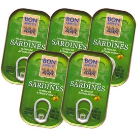 5 x 120 g x Bon Appetit Sardines in olive Oil Omega-3 / Portugal