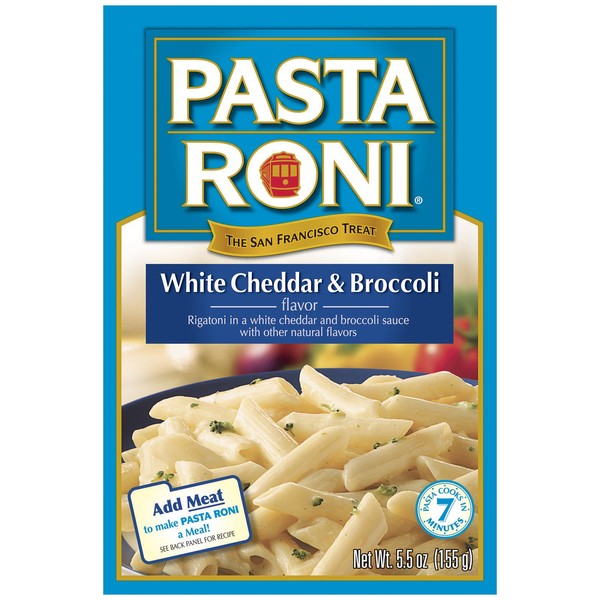 Pasta Roni White Cheddar & Broccoli Rigatoni Mix, 5.5-Ounce Boxes (Pack of 12)