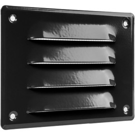 Vent Systems 5.5" x 4" Inch (Overall Dimensions) - Black - Air Vent Cover - Metal Air Return Grill with Built-in Protection Mesh - HVAC Vent Duct Cover for Home Improvement
