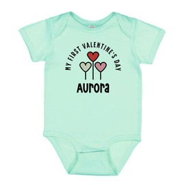 TATY Kids My First Valentine's Day Aurora Baby Infant One Piece Bodysuit 24 Months Chill Blue