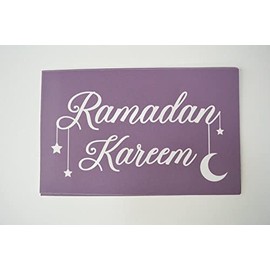 Silk Screen Stencils for Home Decor, Wood, Fabrics, Polymer Clay, 1 PC Reusable Silkscreen Print Each 8 in x 5 in (Ramadan Mubarak)