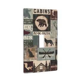 Brown Cute Beer Anime Wall Plate Switch Plate Kawaii Animal Decorator Wall Plate Light Switch Cover Outlet Cover for home Decor gift