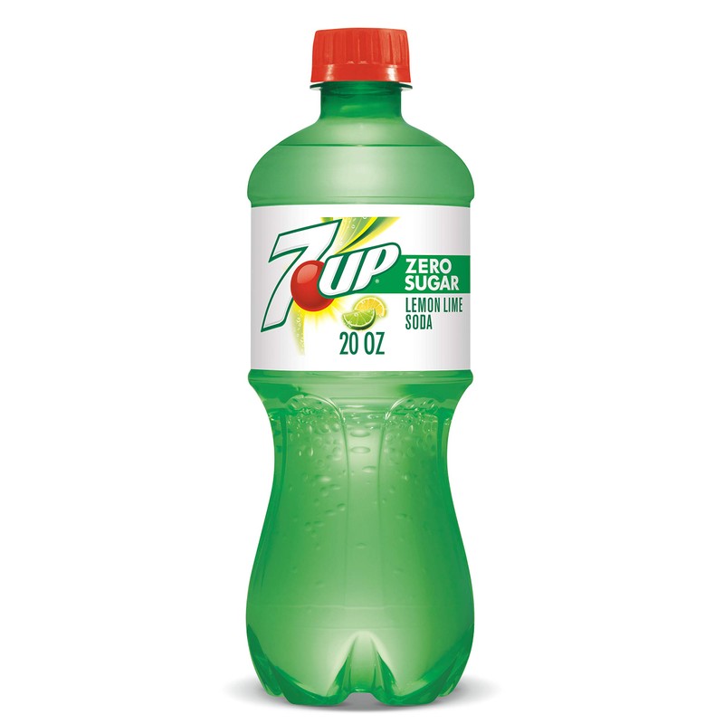7up Zero (Diet) 20oz Soda Bottles, Pack of 16 (Total
