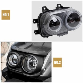 Minho Motorcycle LED Head Light Assemblies 12V 35W+35W Compatible with 2022 2023 Yamaha Zuma 125cc