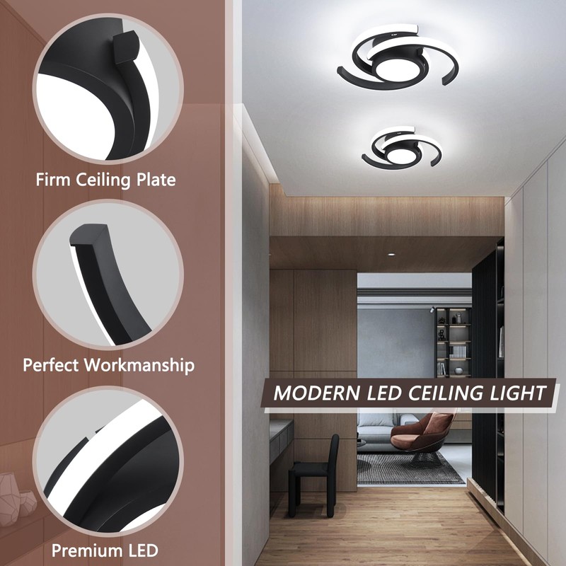 ADISUN LED Modern Ceiling Light,6000K Semi Flush Mount Ceiling Light