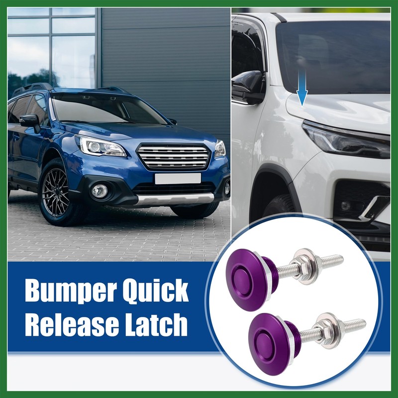 Motoforti Purple Bumper Release Lock Latch Hood Lock Push Button