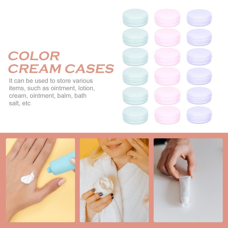 BESTOYARD 30pcs Cream Box Color Macaron Separate Jar Lip Eye