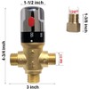 Thermostatic Mixing Valve with 1/2 NPT Male Connections,Water Temperature Control