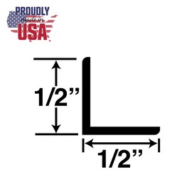 Outwater Plastics 520-CL 1/2 Inch X 1/2 Inch X 3/64 (.047) Inch Thick Clear Butyrate Clear Plastic Even Leg Angle Moulding 48 Inch Lengths (Pack of 3)