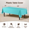 4-Pack Aqua Blue Plastic Table Cloth - 54In. x 108In.