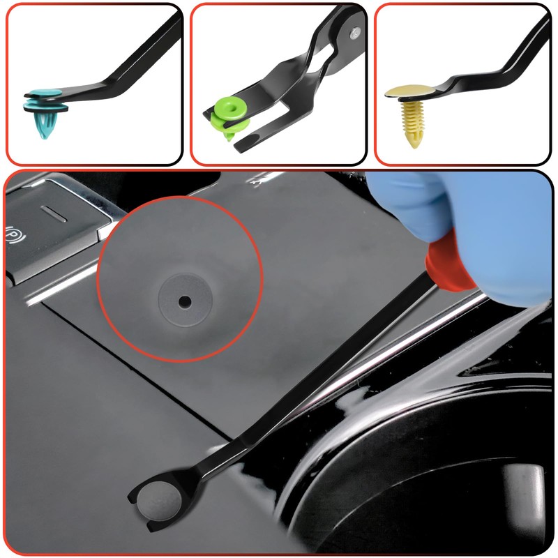 KEZE 3 Pcs Auto Clip Pliers Set and Fastener Remover,Car