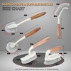 Attoshow 5-Pack Heavy Duty Scrub Brushes Set with Wooden Handles,