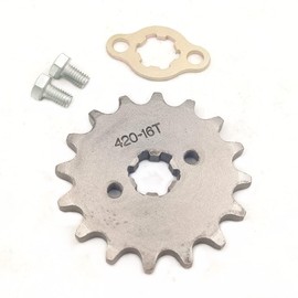 420 16T 17mm Motorcycle Front Engine Sprocket for 50cc 70cc 110cc 125cc 140cc 160cc Z50 CT70 Speed Mini Bike TaoTao Roketa Coolster Sunl Lifan Chinese ATV Quad Dirt Bike