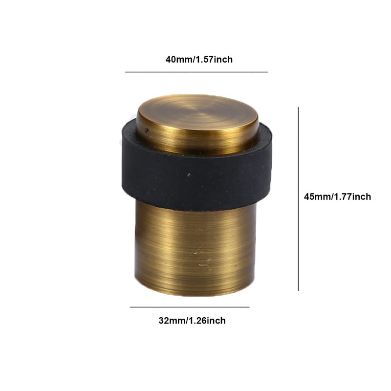 SEIWEI Door Stop, 45mm Heavy Duty Round Stainless Steel for
