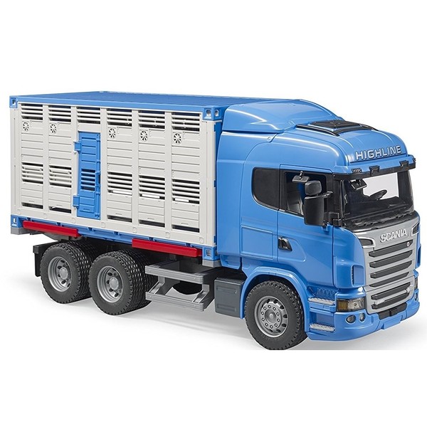 Bruder 03549 Scania R-Series Cattle Transportation Truck with 1 Cattle Vehicles - Toys