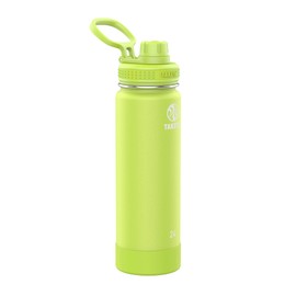 Takeya Actives 24 oz Vacuum Insulated Stainless Steel Water Bottle with Spout Lid, Premium Quality, Citron Green