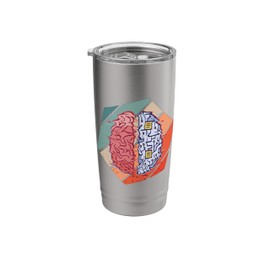 Technology artificial intelligence human brain tech fusion Stainless Steel Insulated Tumbler
