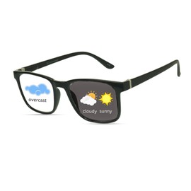 proSPORT Photochromic Sunglass Readers Men Women +2.50 Black Frame Indoor Outdoor Full Magnified Reading Glasses NOT BIFOCAL UV Protection