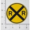 3" Rail Road Crossing Patch, RR Xing, nice embroidery, sew