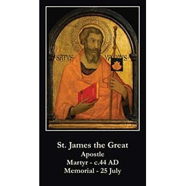 St. James the Greater, Apostle, LAMINATED Prayer Card (5-pack)