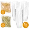 Zezzxu 50 Sets 5 oz Plastic Charcuterie Cups with 100