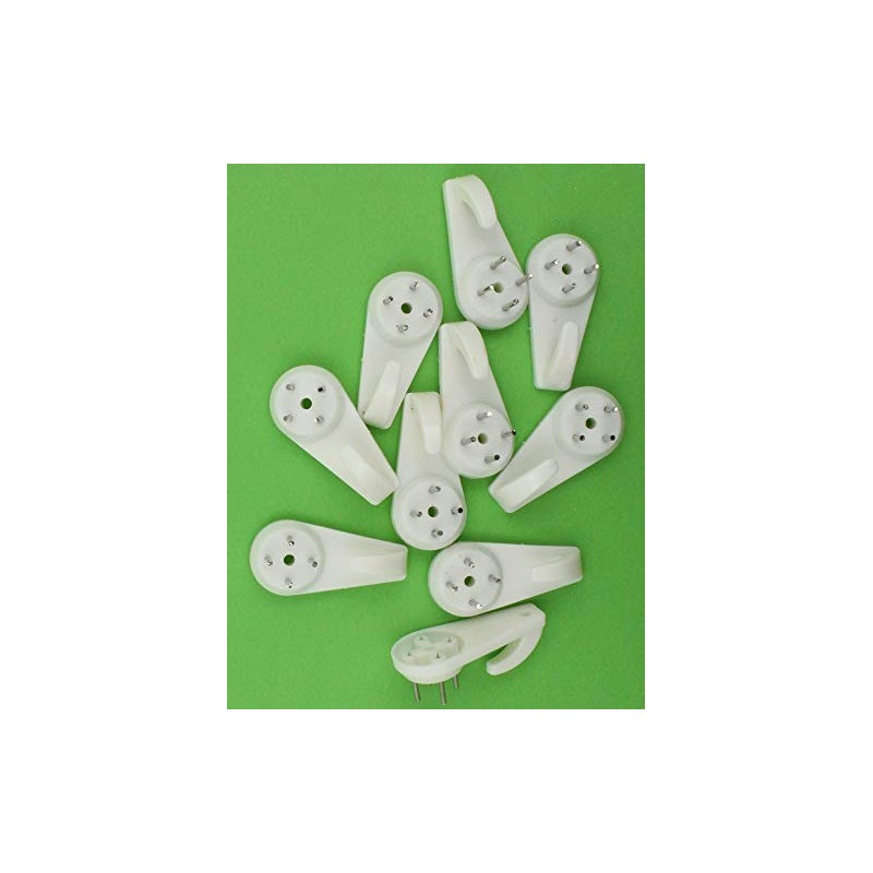 10pcs - White Picture Hanger Hooks – Ideal for Hanging