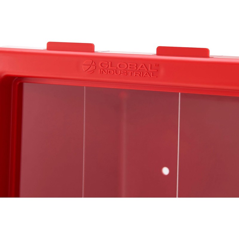 Global Industrial Fire Extinguisher Cabinet, Plastic, Fits 20 lbs., Red