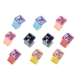 EDS - Automotive Low Profile Mini J Case Fuses Compatible for Ford, Chevy/GM Nissan Toyota Hyundai Kia Honda - Pickup Trucks, Cars & SUVs (Mixed Pack - 2 ea of 5 Amp ratings)