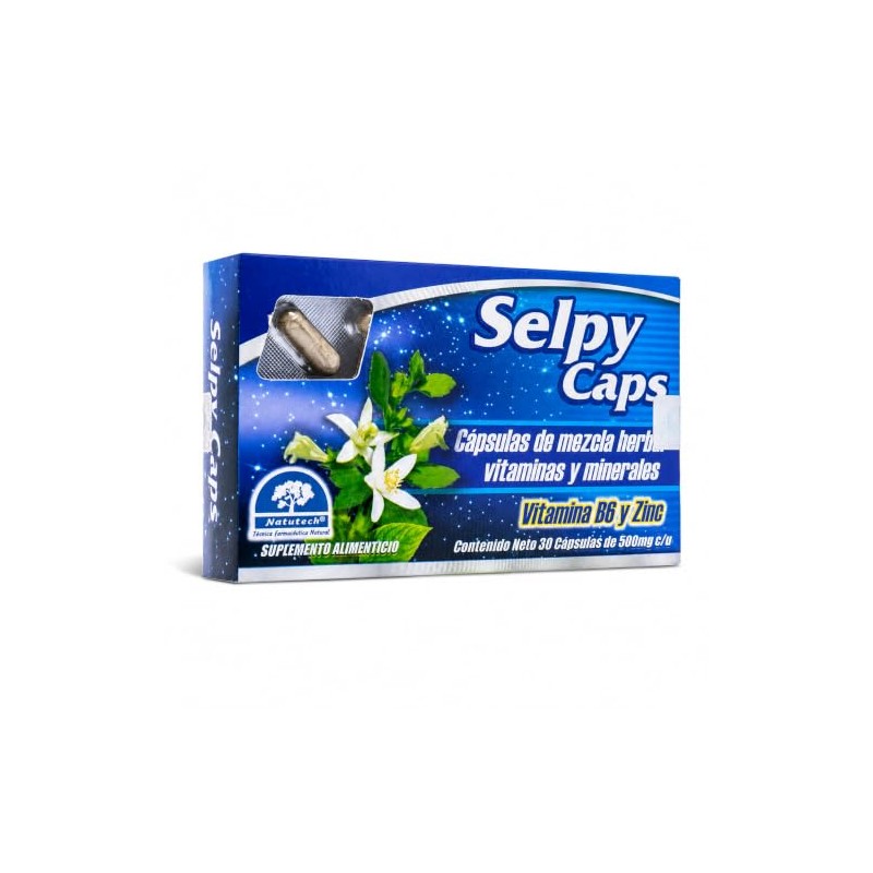 Selpy Caps Vitamina B6 Y Zinc Capsulas De Vitaminas Suplemento